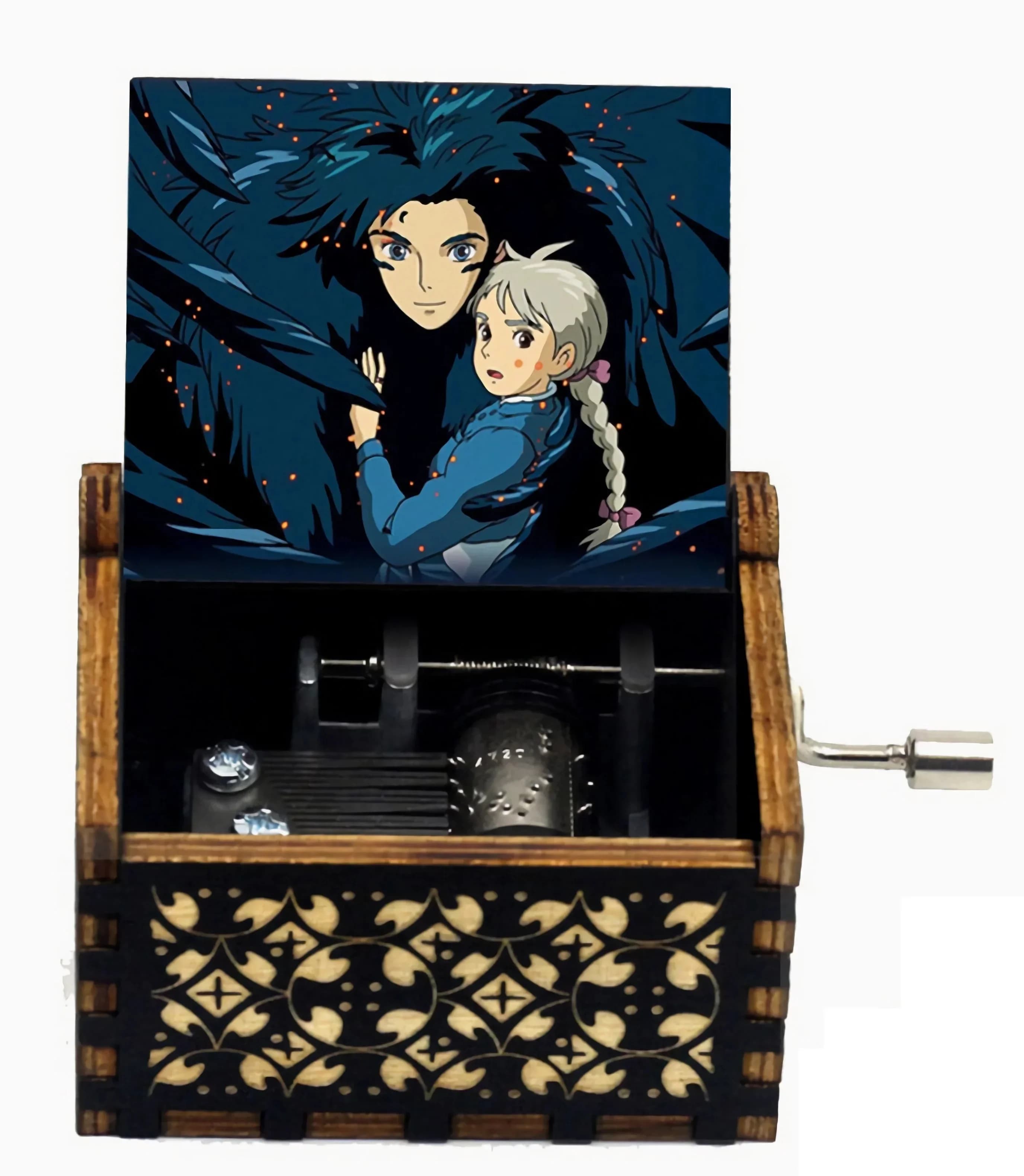 Howl Castle boîte à musique thème Anime musique joyeux aller rond de la vie boîte à musique à manive
