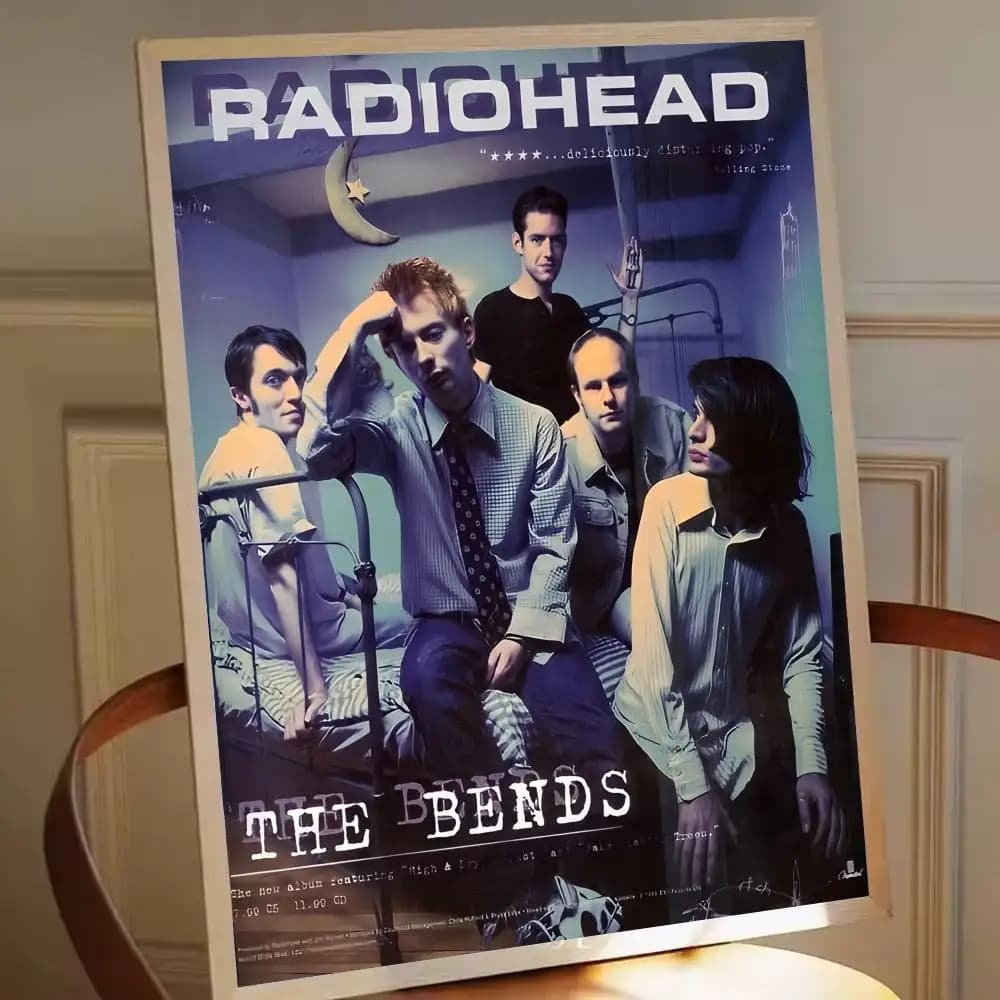 Bandeau R-RadioheadES en forme d'arc-en-ciel, affiche cool de style rock and roll, peinture autocoll