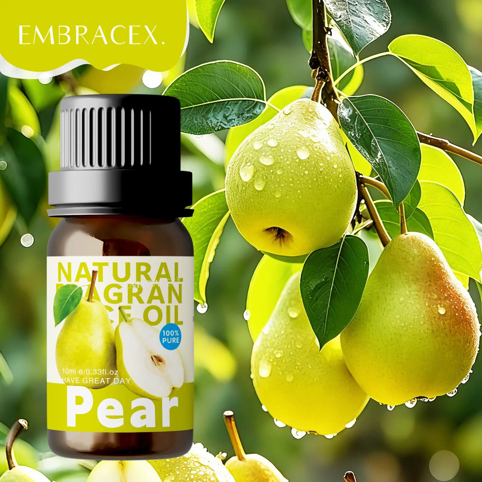 Huile essentielle de poire 10ml, huile parfumée aux fruits, pour la fabrication de bougies, diffuseu