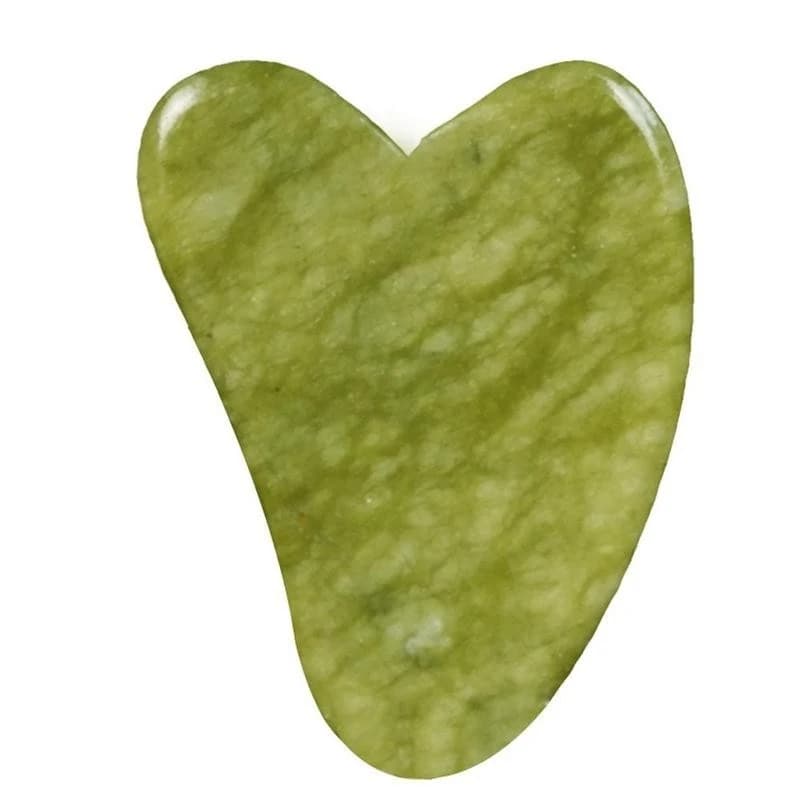 Masseur facial à rouleau de jade de quartz naturel avec planche guasha, kits vert rose noir pour mas