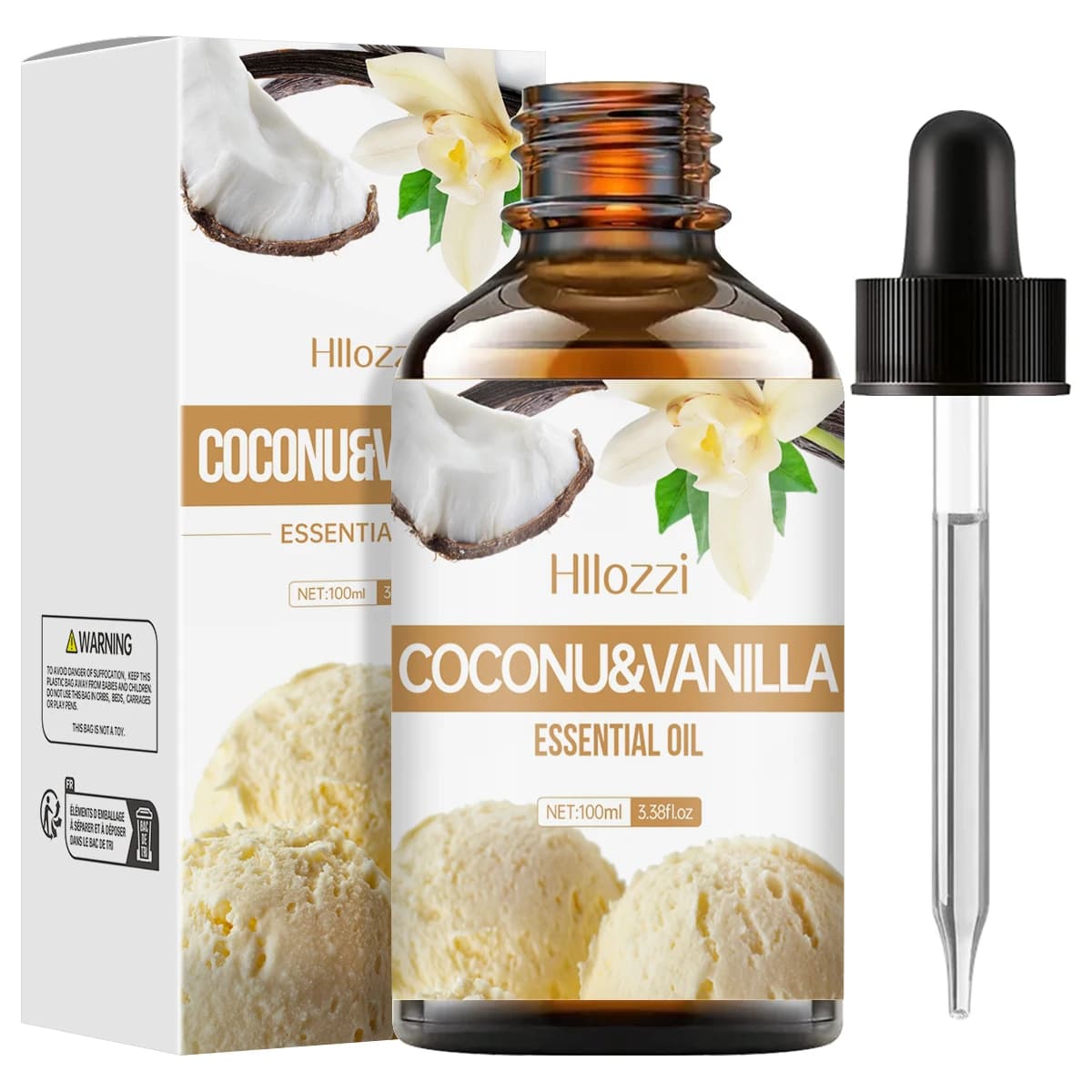 Les huiles essentielles de noix de coco et de vanille peuvent être utilisées pour le massage corpore