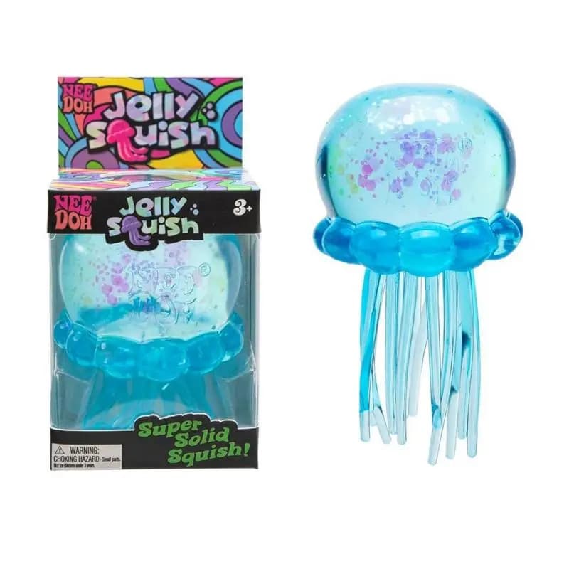 Jelly Squish Glitter Jellyfish Squish Toy, jouet anti-stress transparent à récupération lente pour e