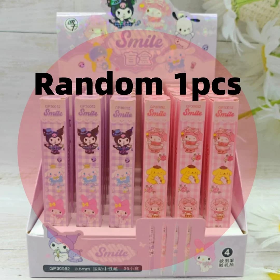 Stylo gel Sanrio Kuromi Cinamonroll, stylo neutre pour étudiants, stylo à bille, papeterie, fournitu
