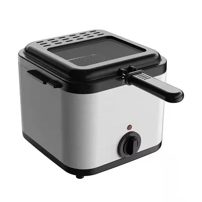 Friteuses électriques 2,5 l, four à huile, petite friteuse à huile en acier inoxydable, poulet, frit