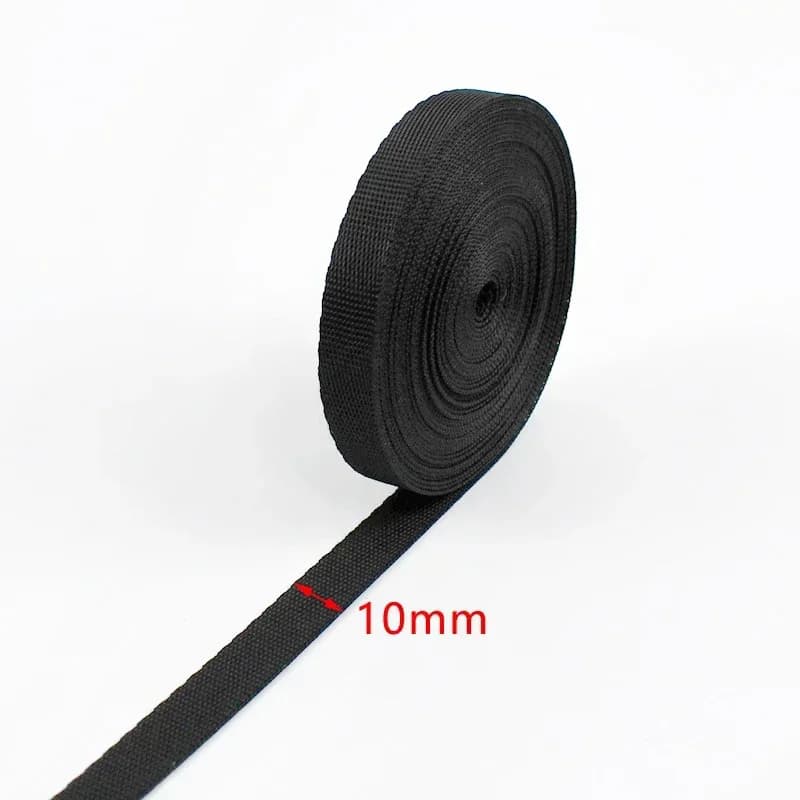1 rouleau = 42 mètres, ruban en nylon noir de 10 à 100 mm, ruban en polyester pour sangle de sac, ru