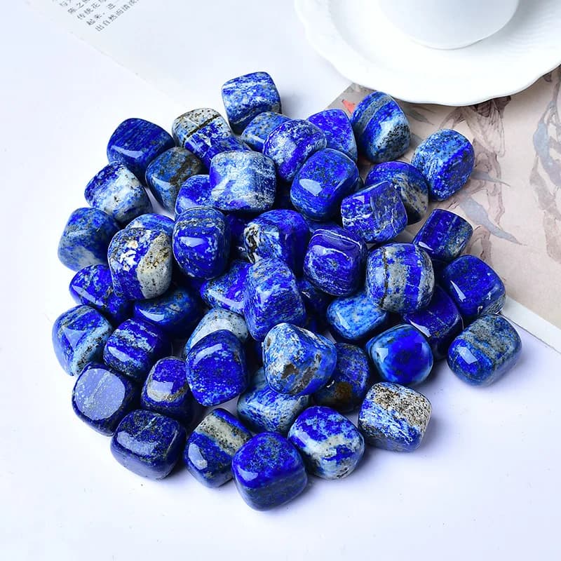 Pierre à rouler Lapis Lazuli naturel, pierre extensible d'aromathérapie à gros grains, démagnétisati