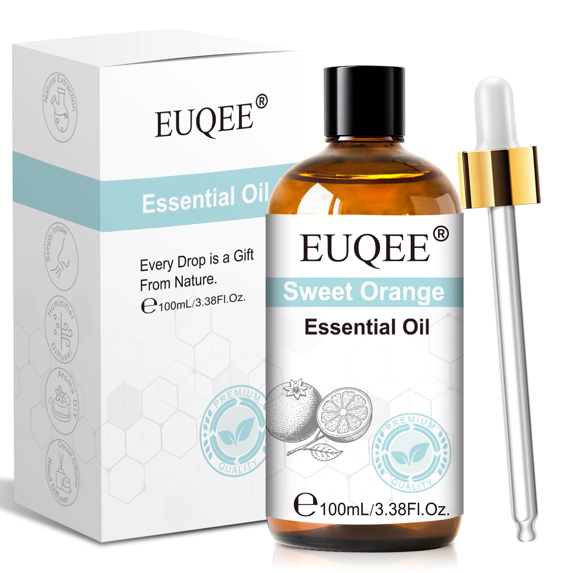EUQEE 100ml huile essentielle d'arôme pour diffuseur aromathérapie-vanille lavande Eucalyptus bois d