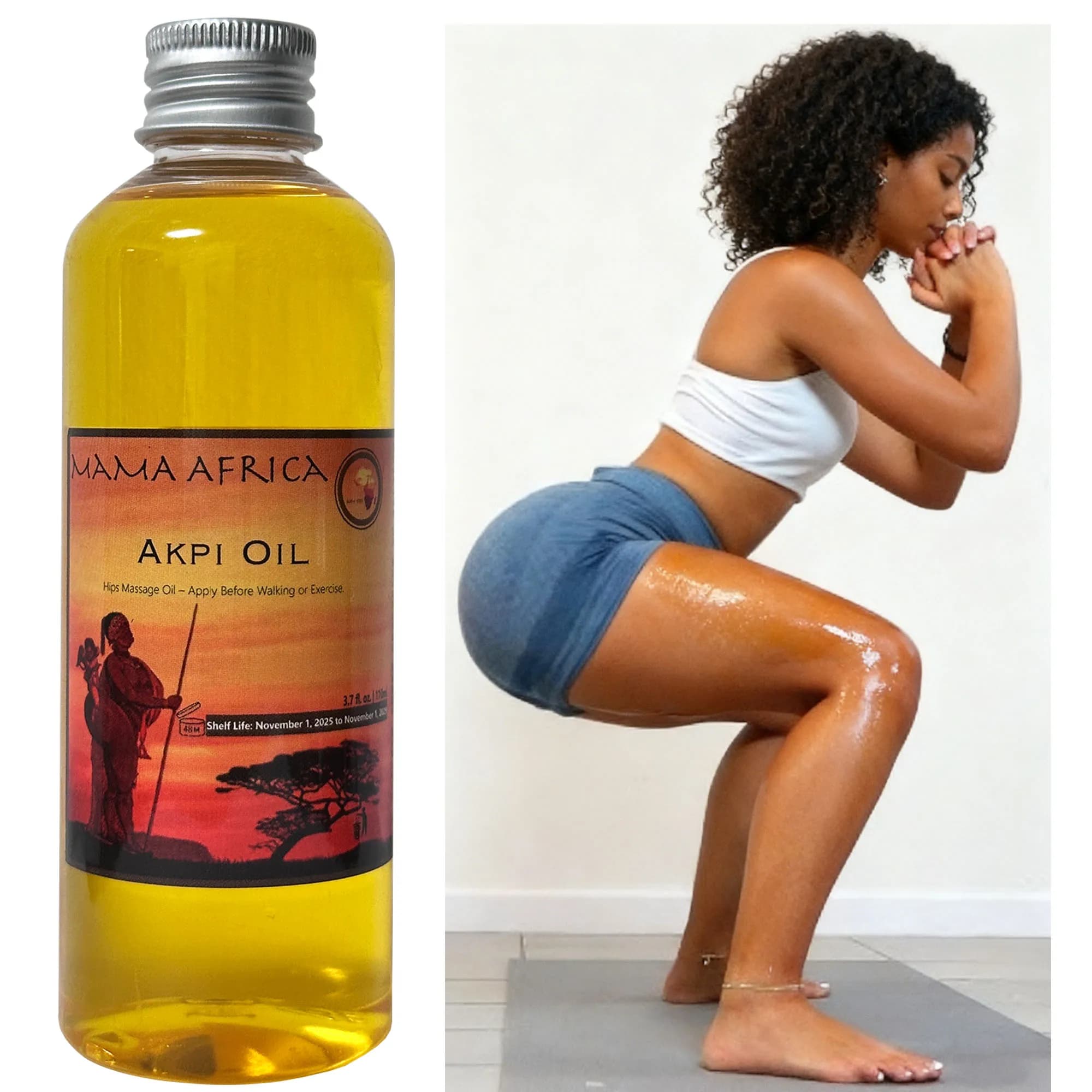 Huile de massage HIPS à base de graines d'Akpi d'Afrique de l'Ouest pour un mouvement confortable — 