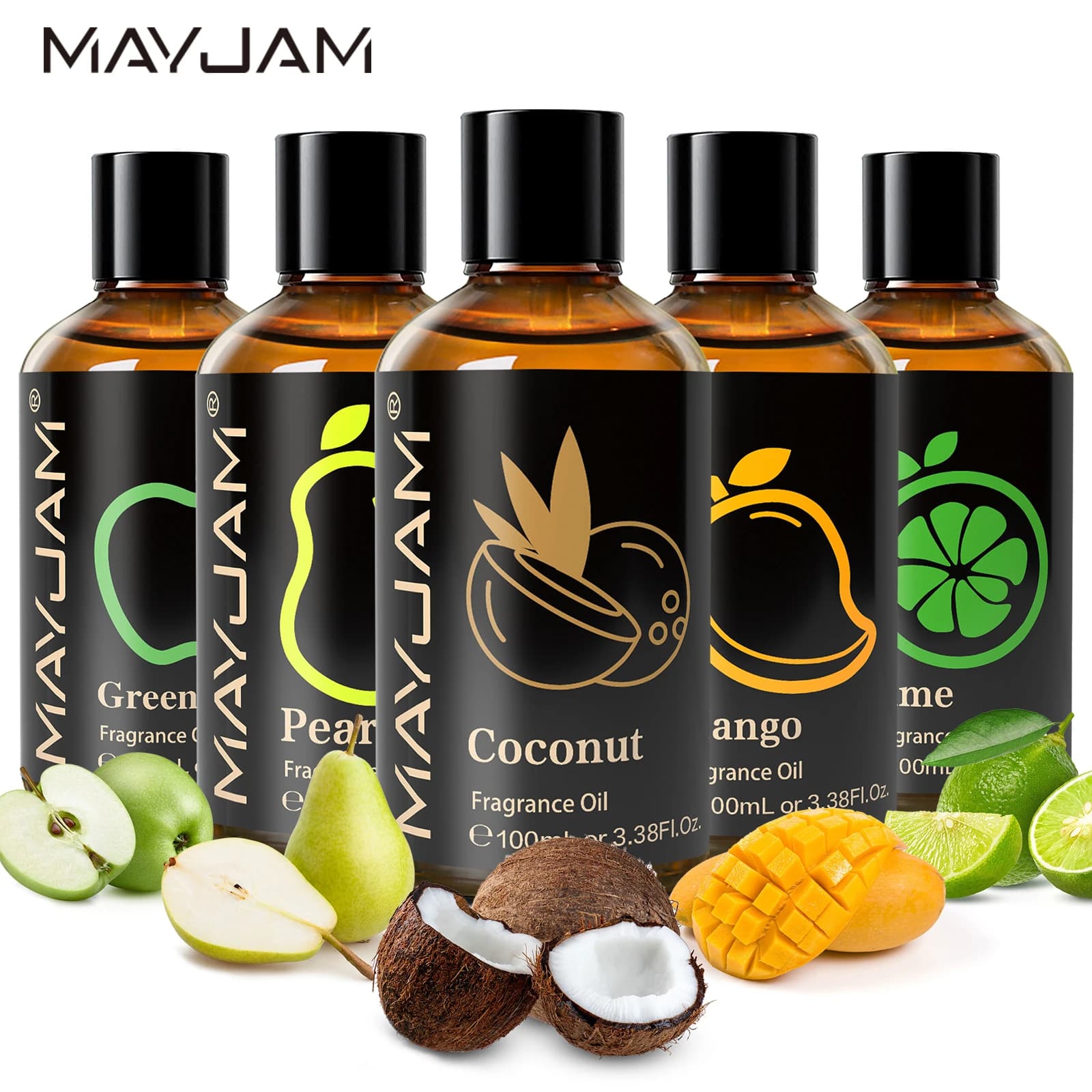 MAYJAM 100ml huile de parfum d'aromathérapie noix de coco fraise myrtille canneberge pêche cerise hu