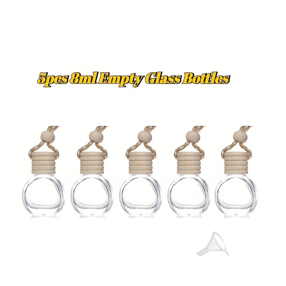5 pièces diffuseur de voiture bouteille suspendue désodorisant de voiture 8ml désodorisant vide diff