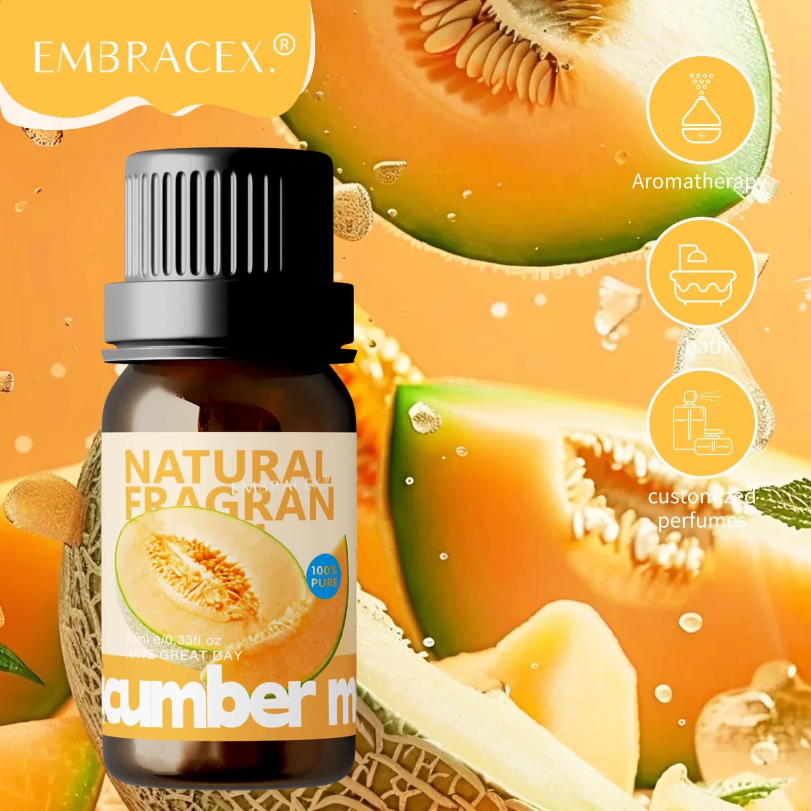 Huiles essentielles de concombre et de melon 10 ml, cadeaux amusants, diffuseur d'arômes, fabricatio