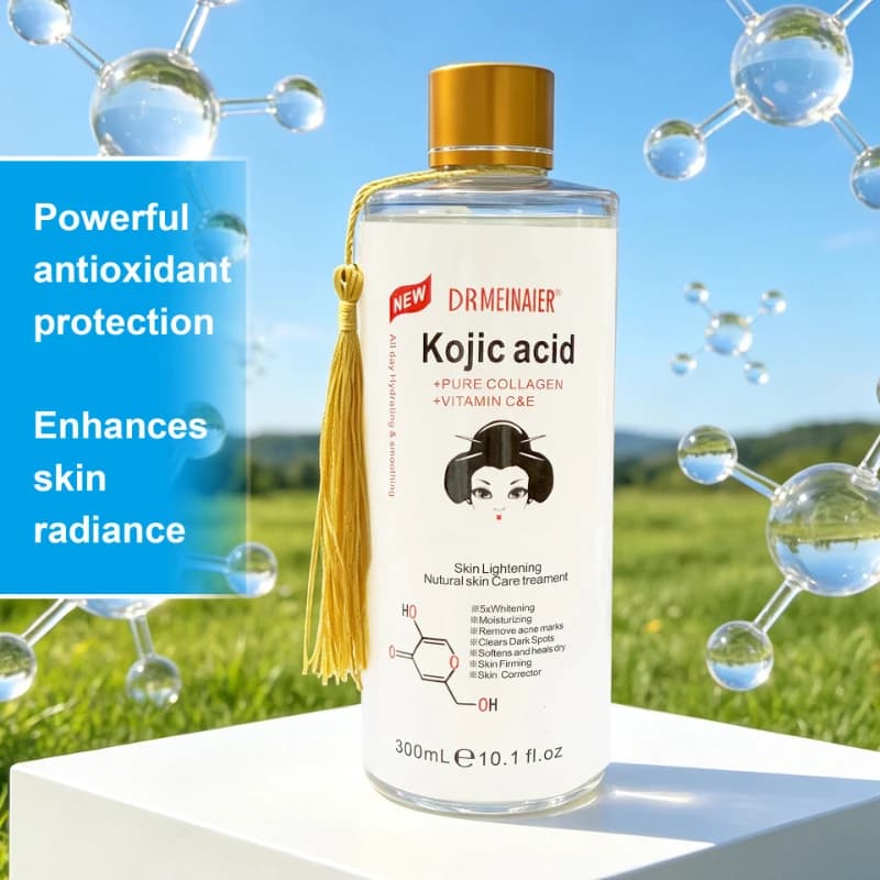 Huile d'essence d'acide kojique 300 ml, riche en collagène, vitamine C et A, hydratante, éclaircissa