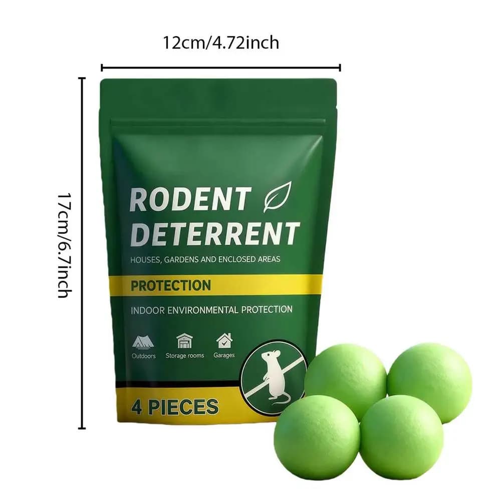 Boules répulsives à l'huile de menthe poivrée, lot de 4, répulsif naturel contre les rongeurs pour i
