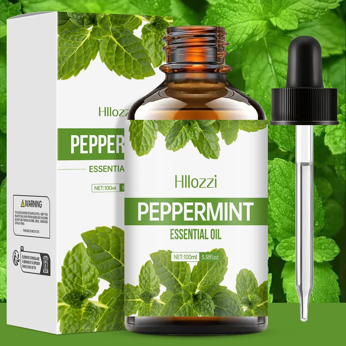 L'huile essentielle végétale de menthe poivrée convient au massage, à la douche, à rafraîchir et fac