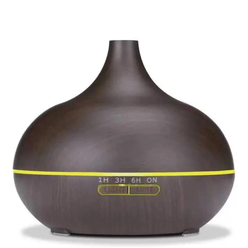 Diffuseur d'huiles essentielles à effet bois avec grande production de brume - Machine d'aromathérap