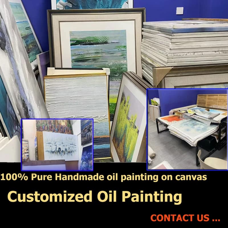 Peintures personnalisées de haute qualité, 100% peintes à la main à l'huile sur toile, pour la décor
