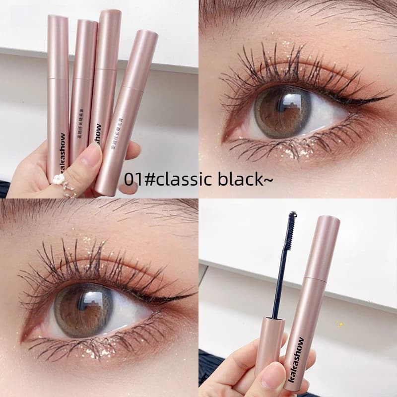 Mascara longue tenue, waterproof et résistant à la transpiration, sans grumeaux, effet cils naturels