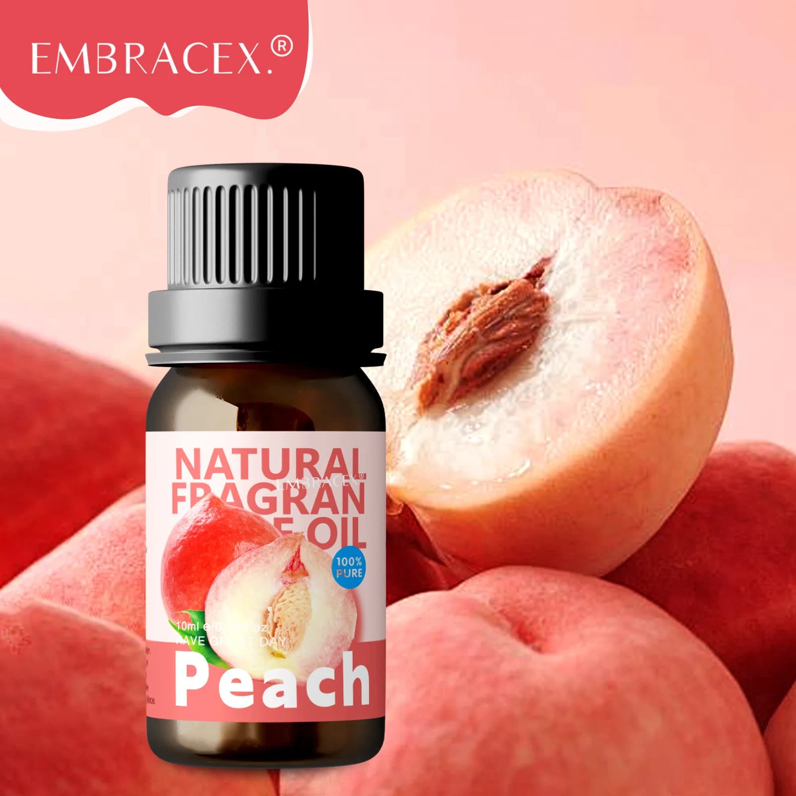 Huiles essentielles de pêche 10 ml, huile parfumée aux fruits, parfum sucré longue durée, huiles de 