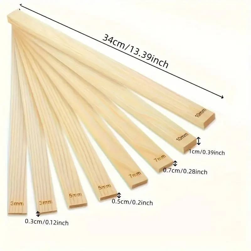 Jeu de guides roulants en dalle de bois, 8 pièces, Rails à rouleaux en argile de 3mm/5mm/7mm/10mm po