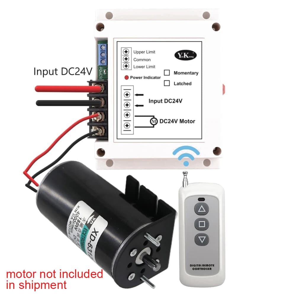 Contrôleur de moteur haute puissance DC12V/24V 40A 400W, télécommande sans fil, interrupteur avant e