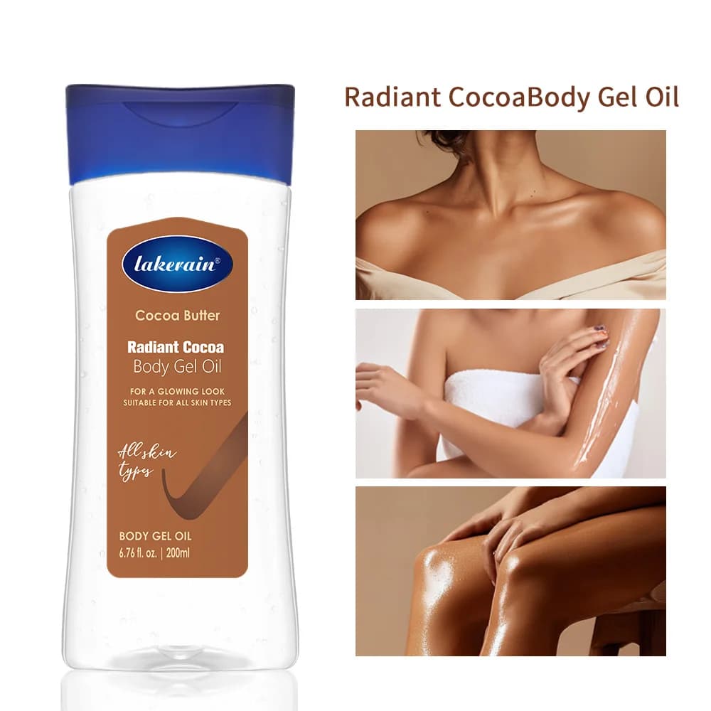 Lakerain beurre de cacao brillant huile pour le corps hydratant nourrissant huile de Gel pour le cor