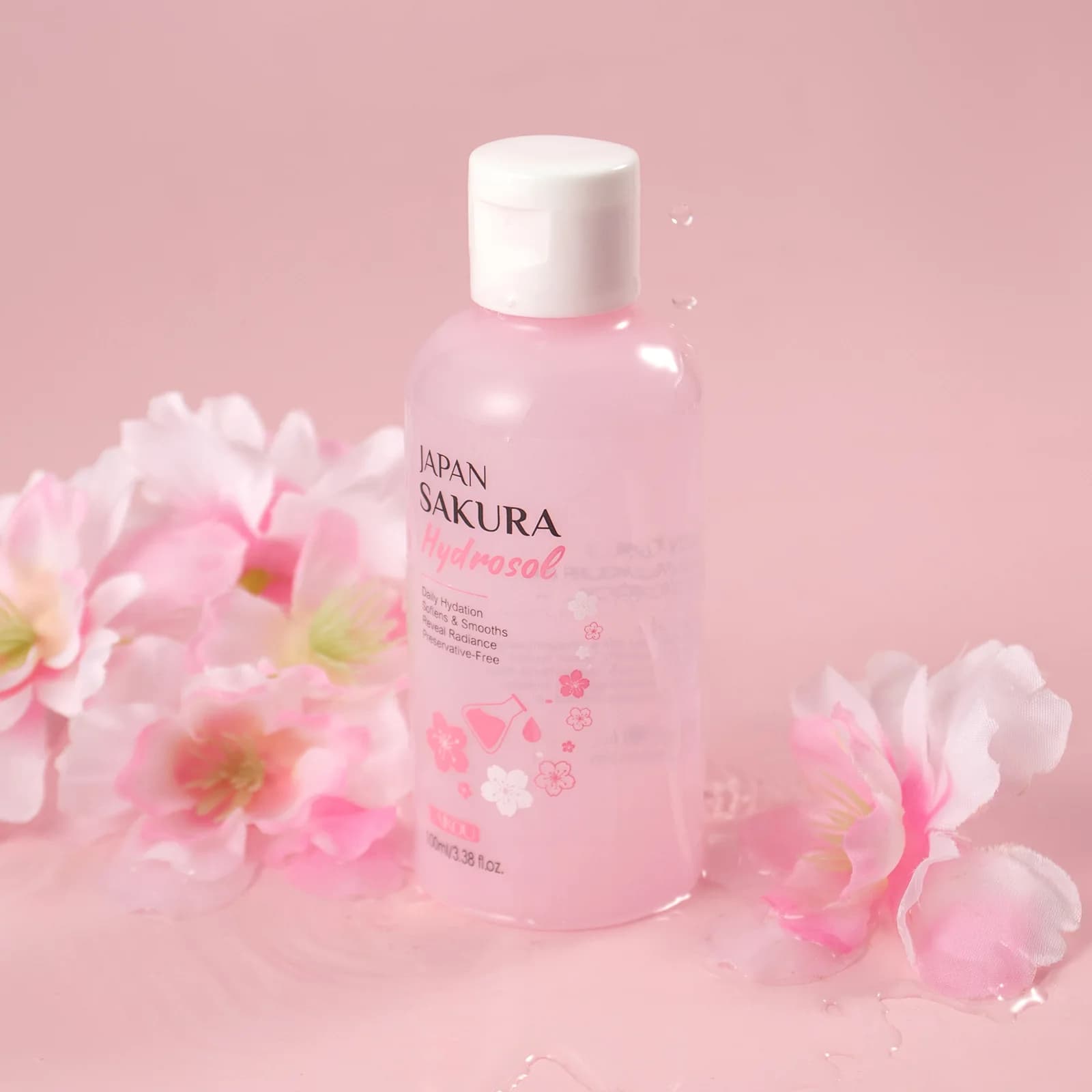 Tonique facial hydratant et éclaircissant à l'eau de Sakura japonaise 100ml, brume apaisante pour pe