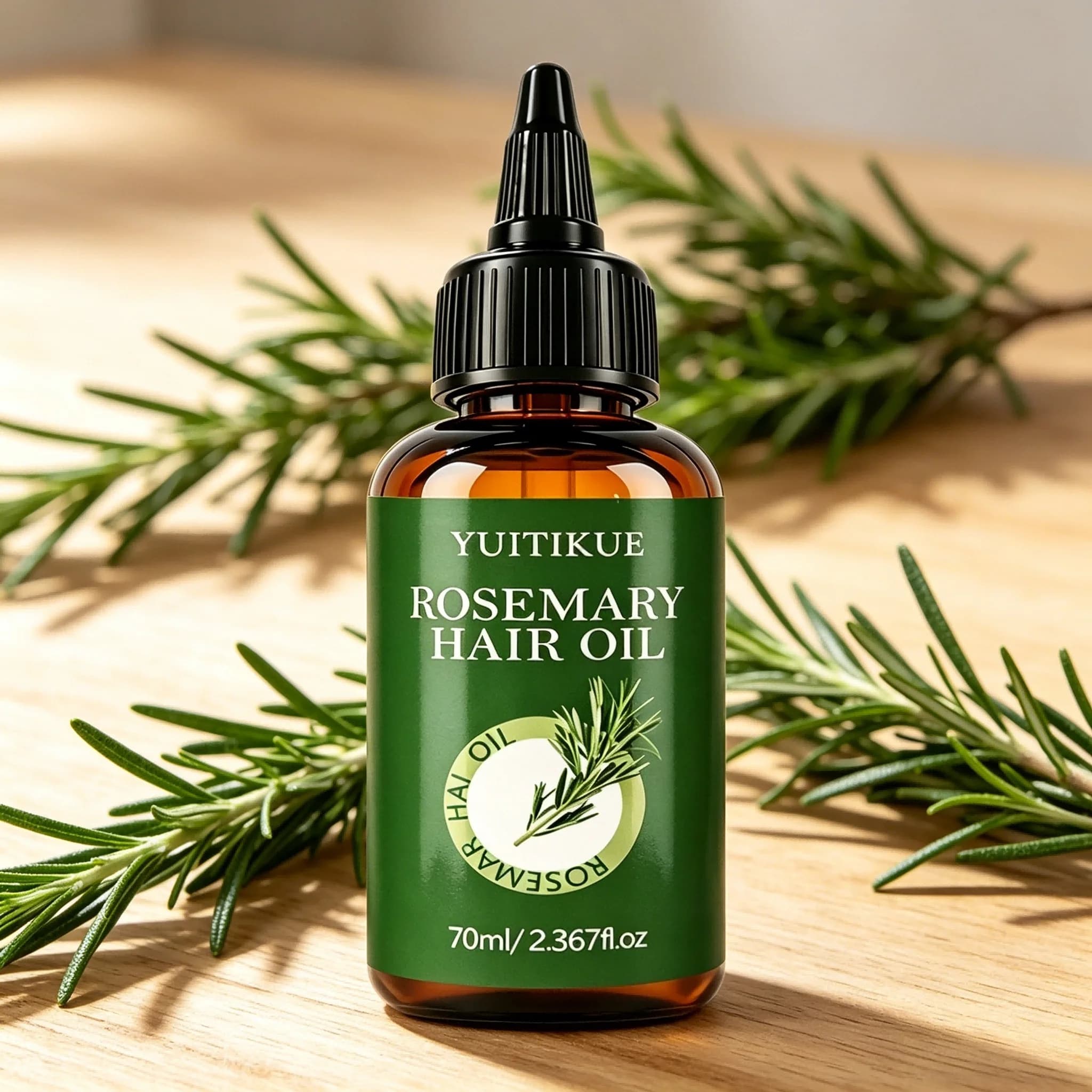 Huile nourrissante pour cheveux à la rosemaine 70ml YUITIKUE, huile de massage du cuir chevelu, répa