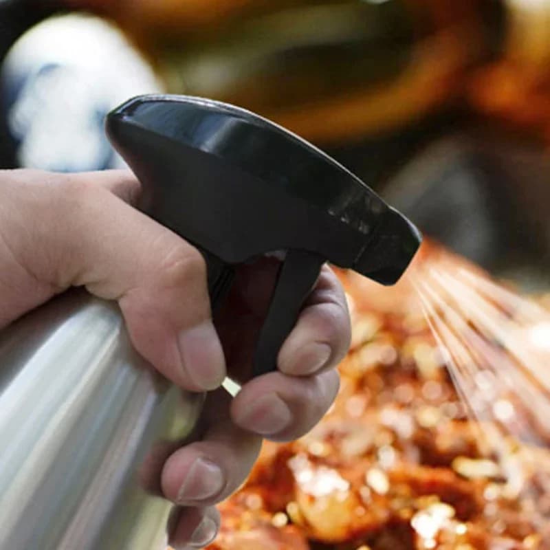Bouteille de pulvérisation d'huile en acier inoxydable, vinaigre pratique, pulvérisateur d'huile d'o