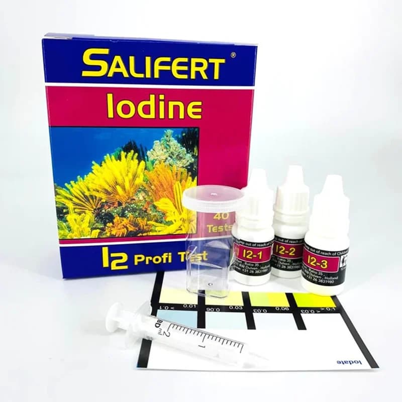 Salifert Iodine I2 Profi-Test - Kit de test de l'eau marine haute précision pour aquarium de récif c
