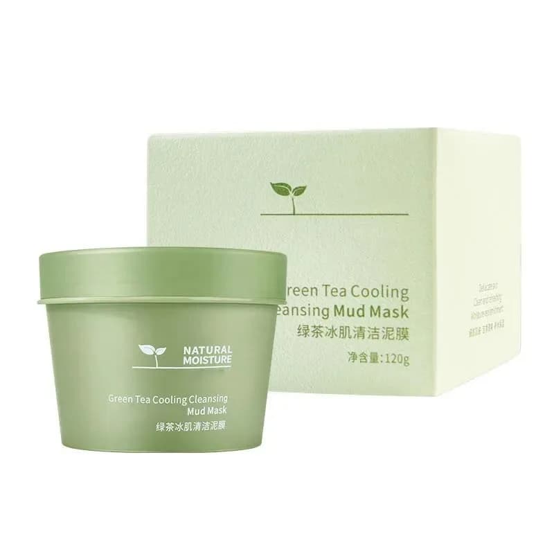 Masque de boue glacée au thé vert, nettoyant, hydratant, contrôle de l'huile, élimination des points
