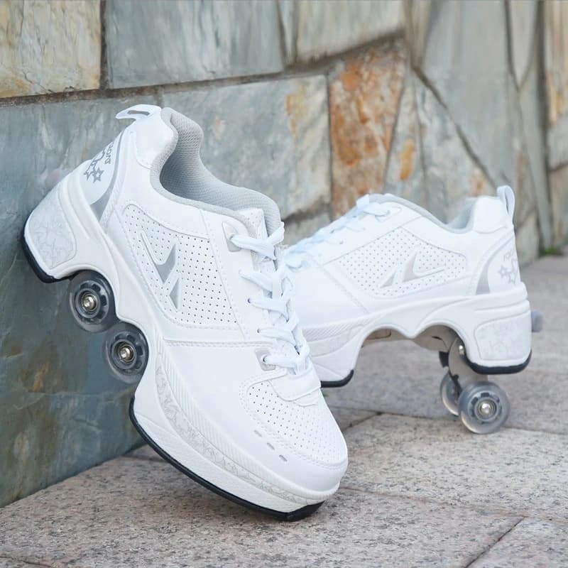 Chaussures de Parkour à déformation rétractable, 4 chaussures de patinage à roulettes pour enfants e