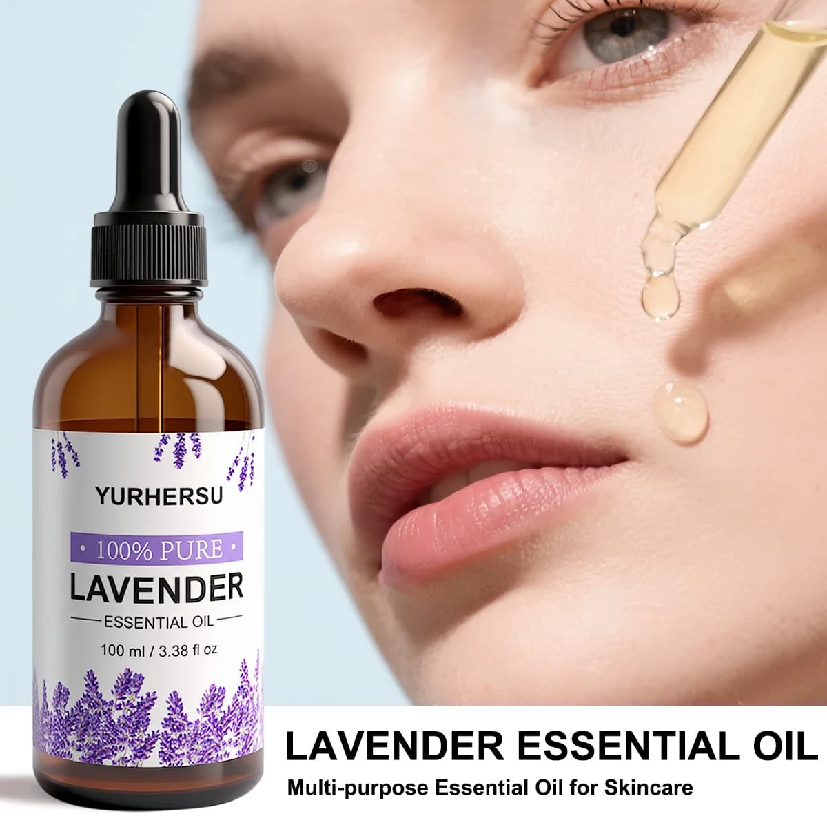 Huile essentielle de lavande naturelle 100% pure pour le sommeil, la relaxation, les soins de la pea