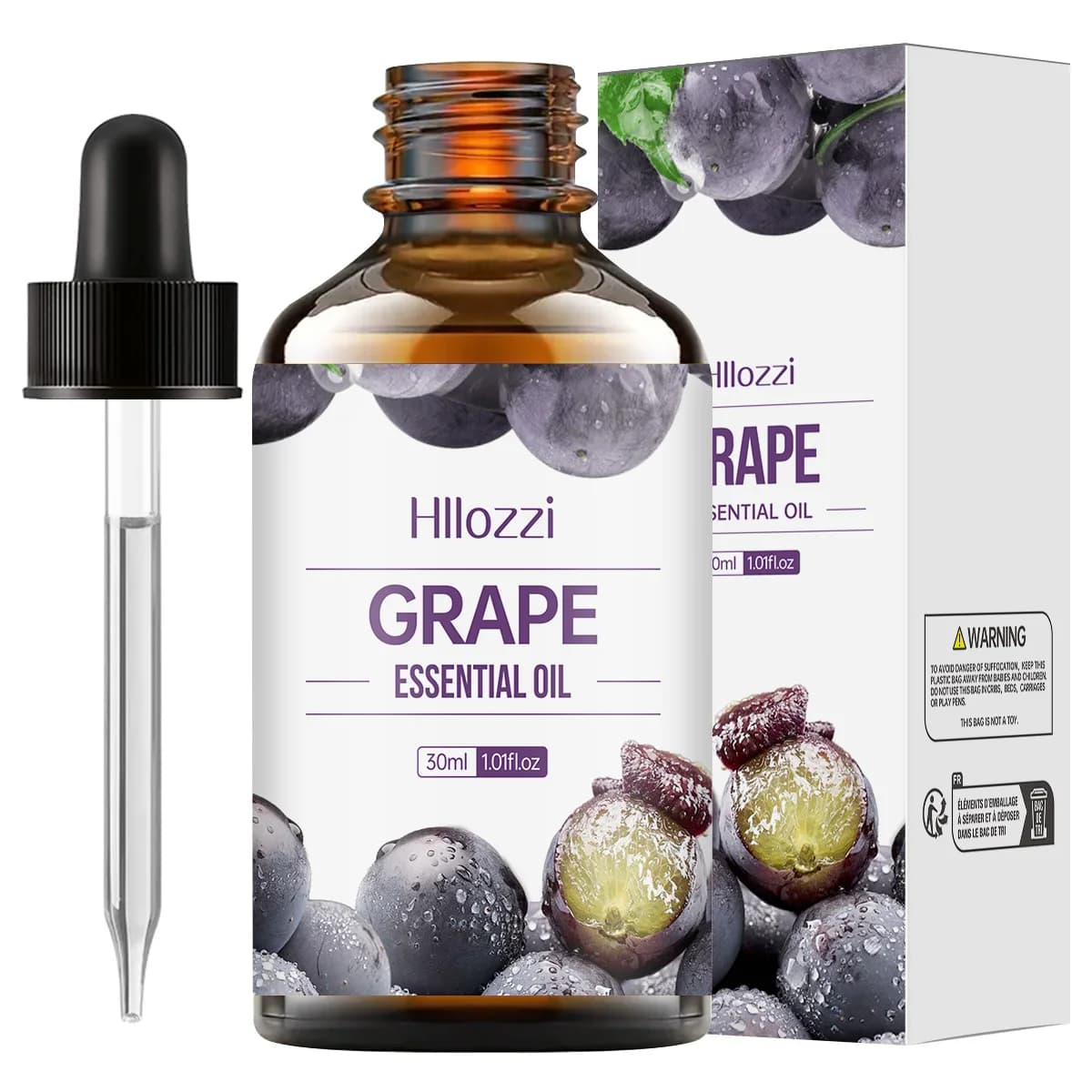 Huile essentielle de raisin 30ml, huile essentielle de plante pure, utilisation multifonctionnelle, 