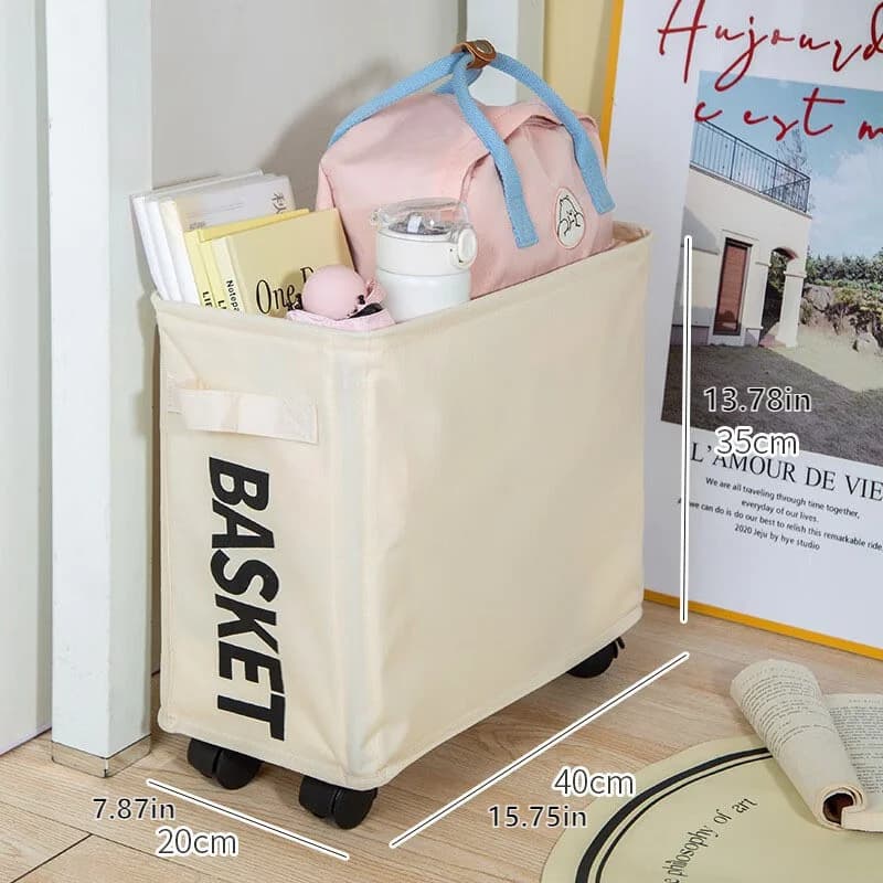 Mir à linge roulant avec roues et poignée, grand panier à linge, pliable, étanche, rangement pour vê