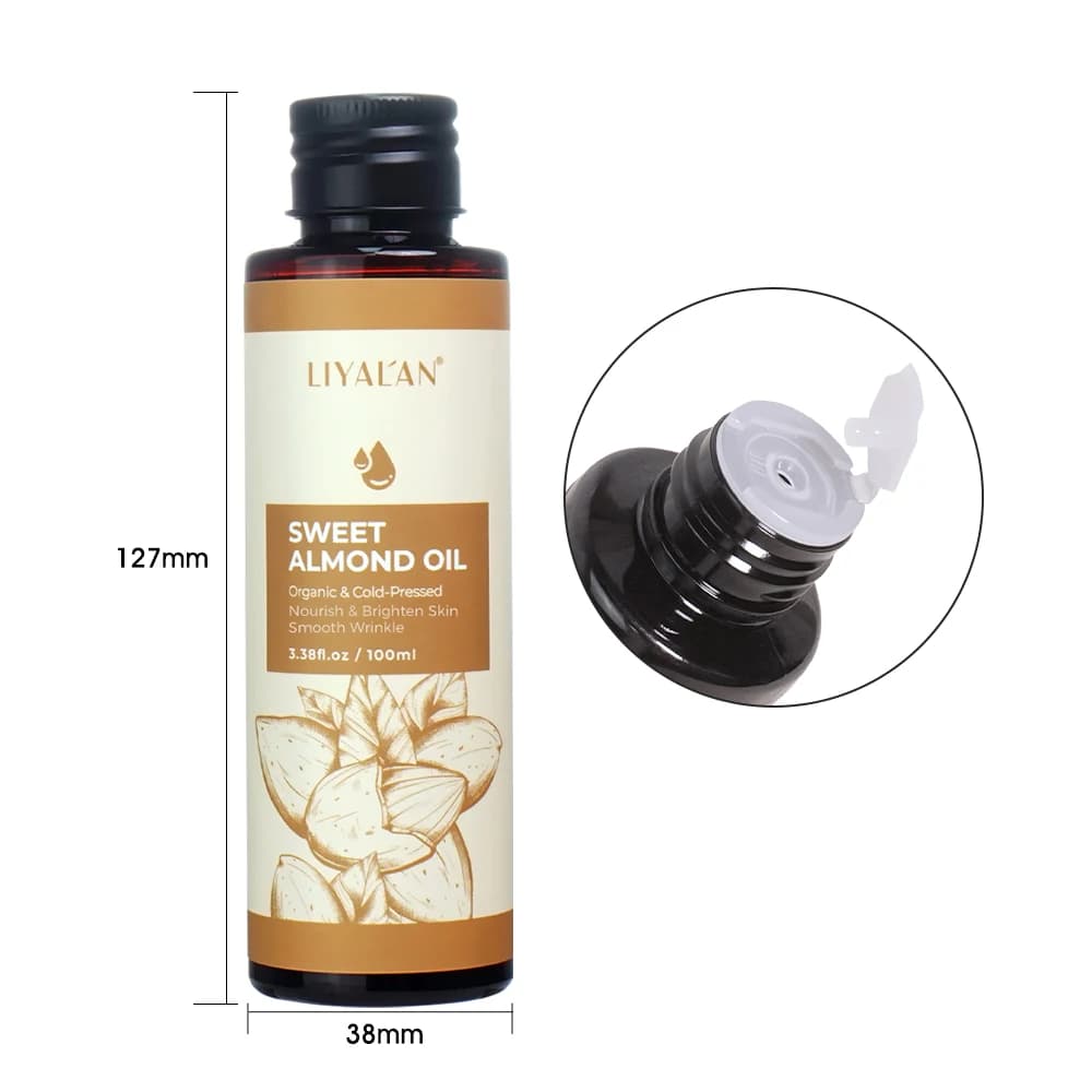Huile d'amande douce 100ml, soins pour le corps, Massage, nourrissant, hydrate la peau sèche, lisse,