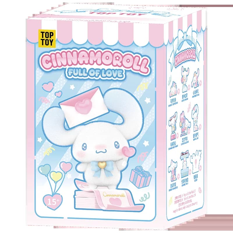 Nouvelle figurine floquée Cinnamoroll Blind Box Full Of Love Series, ornement de bureau, jouet de co