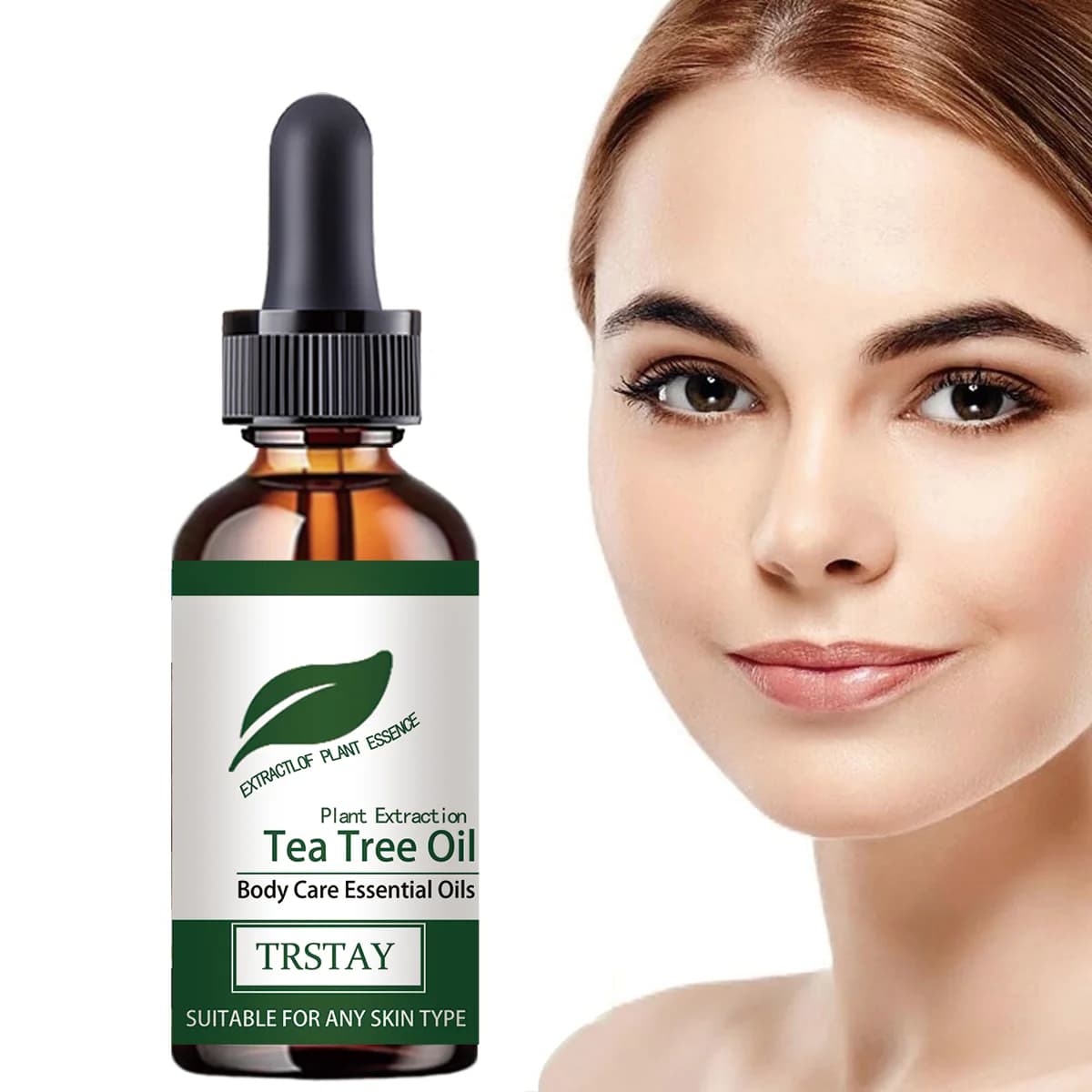 Huile d'arbre à thé naturelle, essence hydratante pour le visage, réduit les ridules, resserre la pe