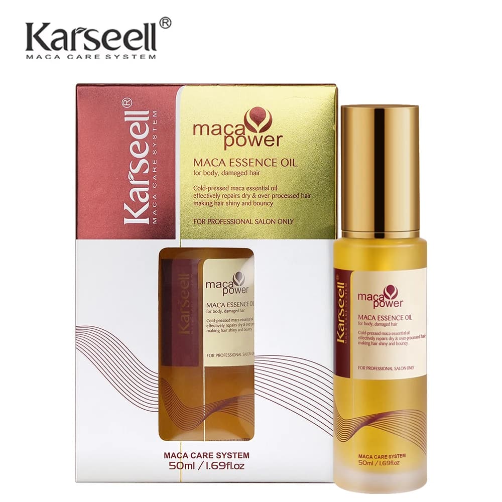 Karseell 50ml huile d'argan marocaine pour la guérison des cheveux pressé à froid huile d'argan sans