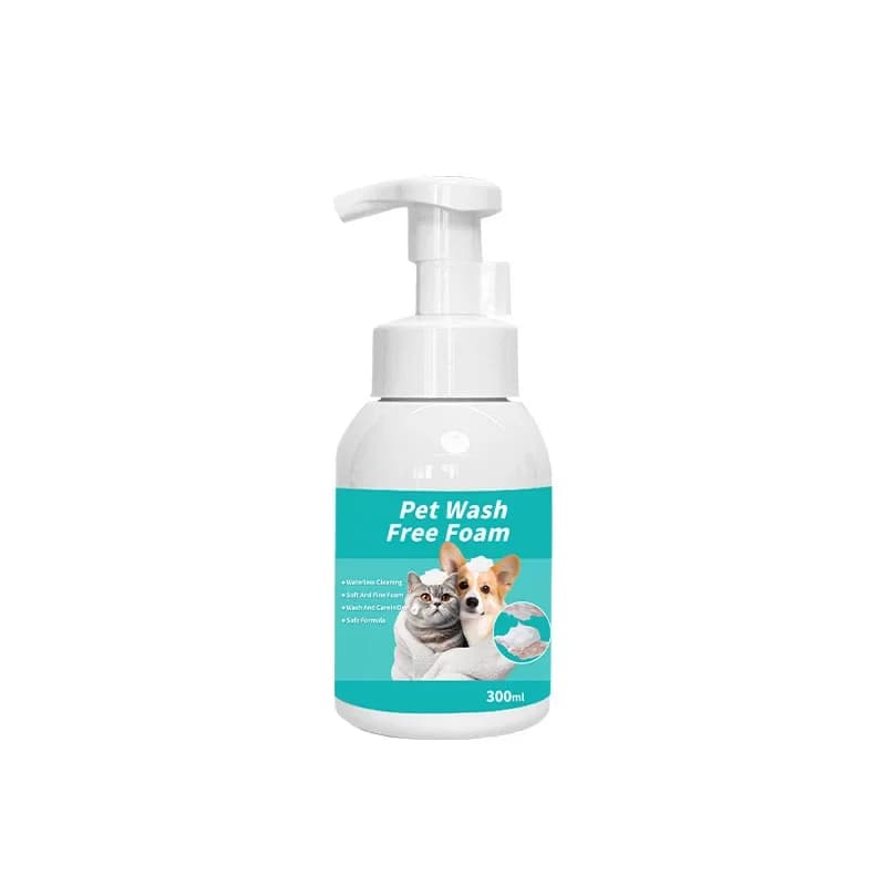 Mousse de shampoing sec naturel sans eau pour chiens et chats, nettoyage sans rinçage, élimination d