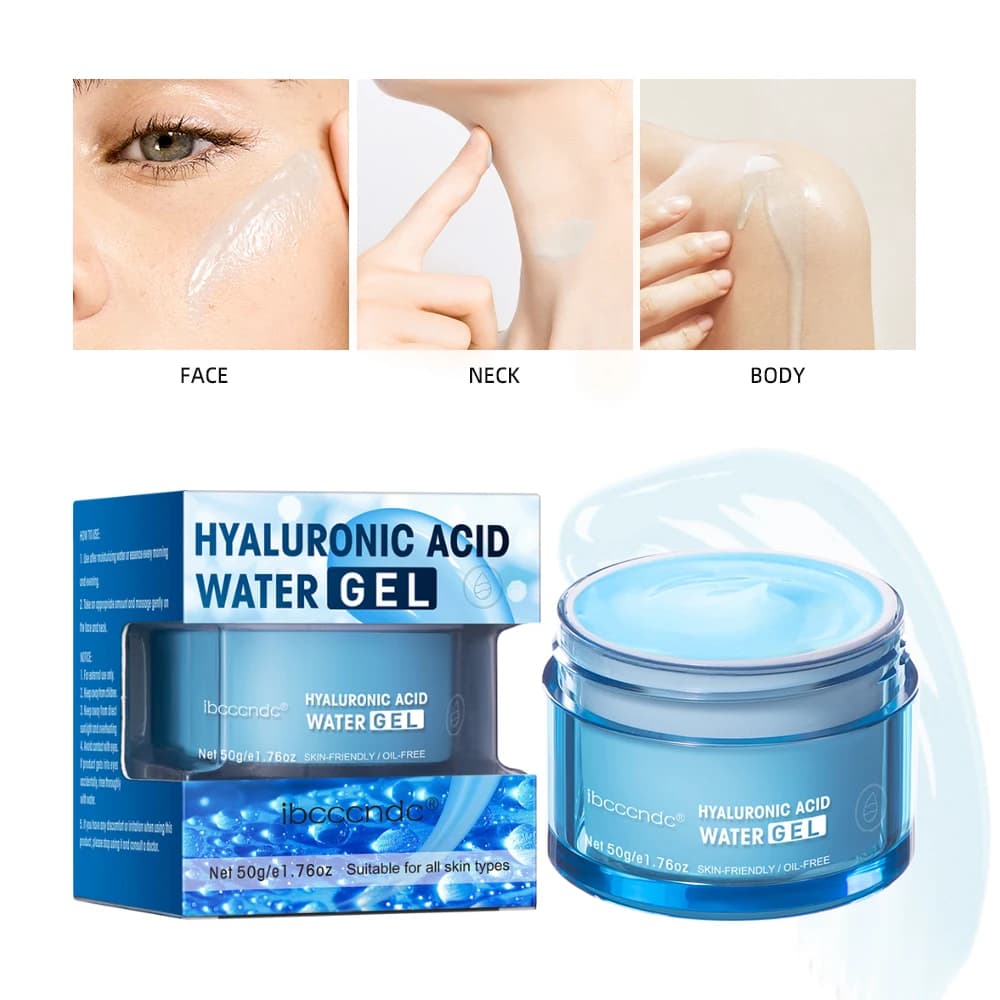 Gel d'eau hydratant à l'acide hyaluronique/crème hydratante pour le visage, hydratant quotidien pour