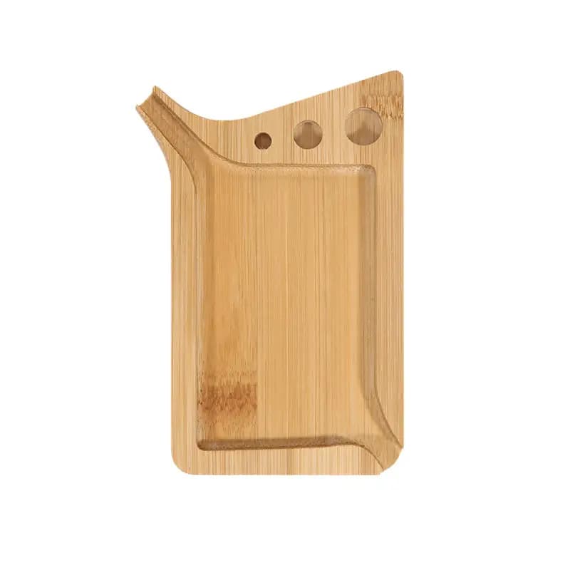 Plateau à rouler en bois pour herbes et tabac, avec entonnoir à rainure, cônes de chargeur portables