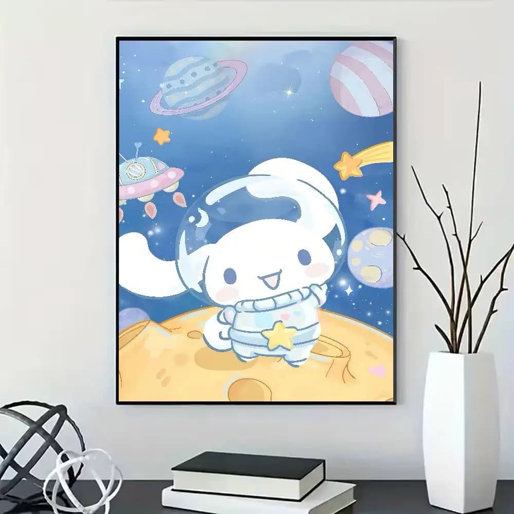 Affiche de dessin animé mignon C-Cinnamoroll pour une décoration moderne dans les bureaux à domicile
