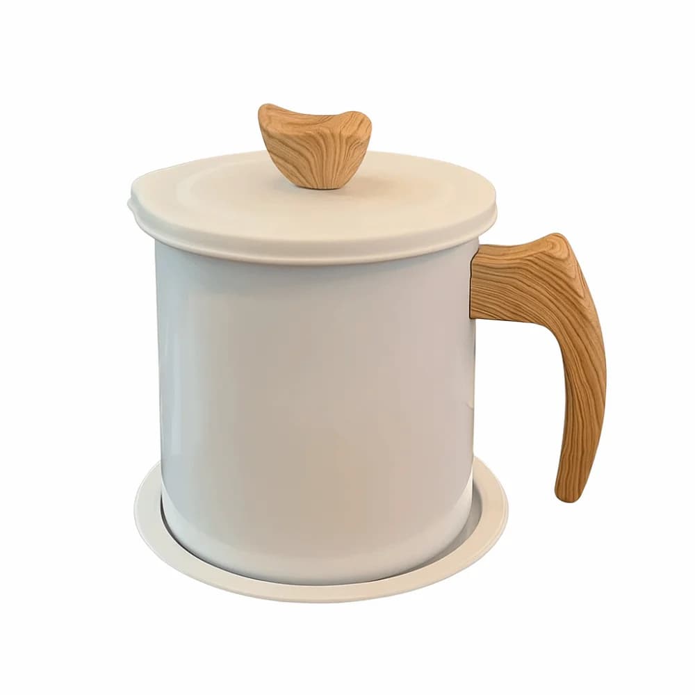 Boîte de stockage d'huile de cuisson à mailles fines, résistante à la chaleur avec couvercle, conten