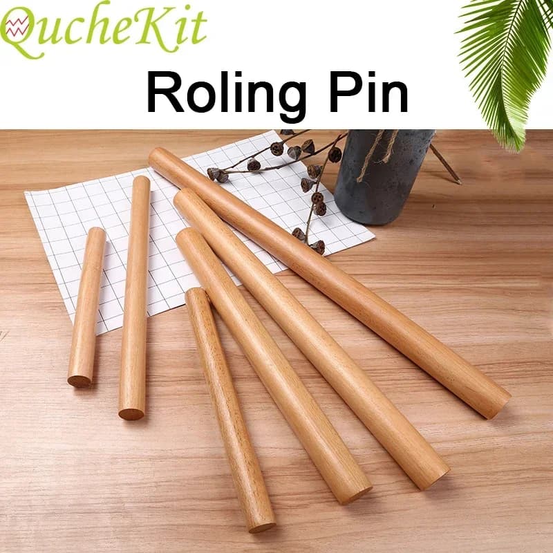 Rouleau à pâtisserie en bois de 4 tailles pour cuisine, outils et accessoires de cuisson, pour biscu