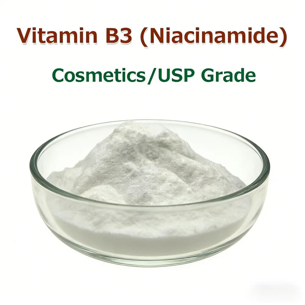 Poudre de nicotinamide VB3, vitamine B3 à 99%, poudre de niacinamide pour blanchir la peau, additif 