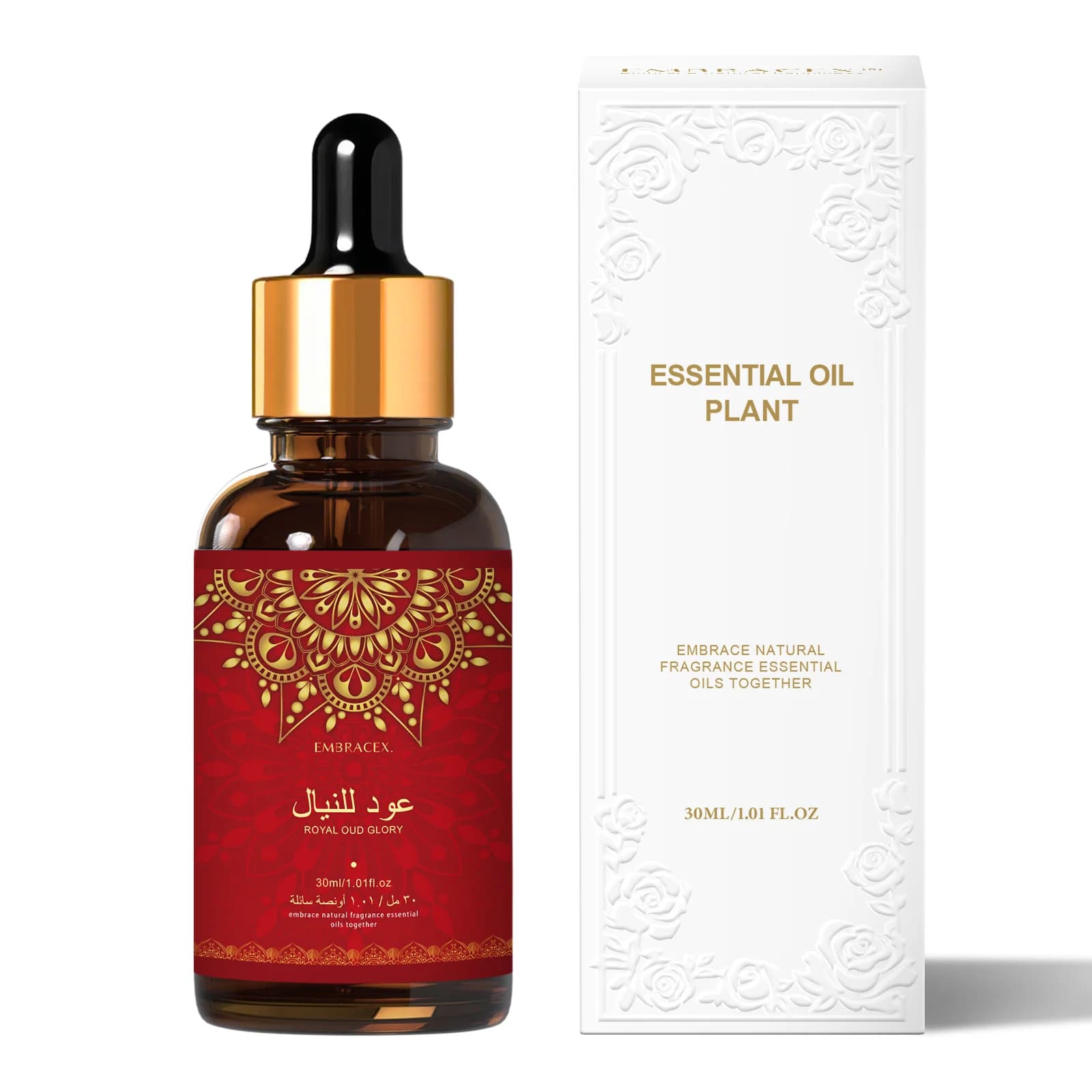 Huile Essentielle Royal Oud Glory 30ml - Huile de Parfum Arabe pour Cadeaux de l'Aïd al-Fitr