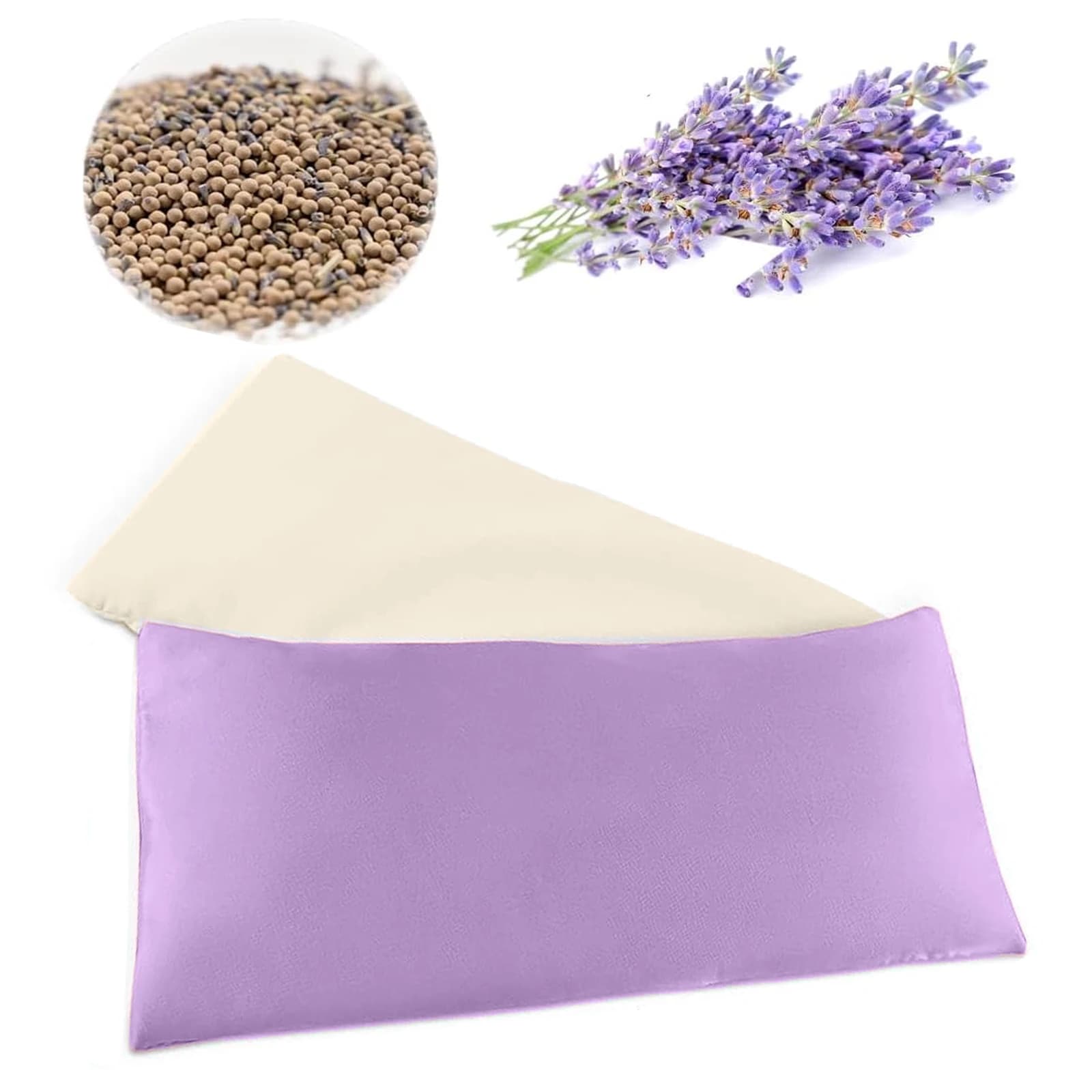 Oreiller pour les yeux lavande pour le yoga, la relaxation, le sommeil, masque lesté micro-ondable p