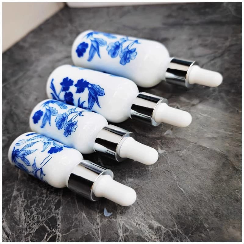 1pc flacon compte-gouttes céramique huile essentielle aromathérapie bouteilles d'huile distributeurs