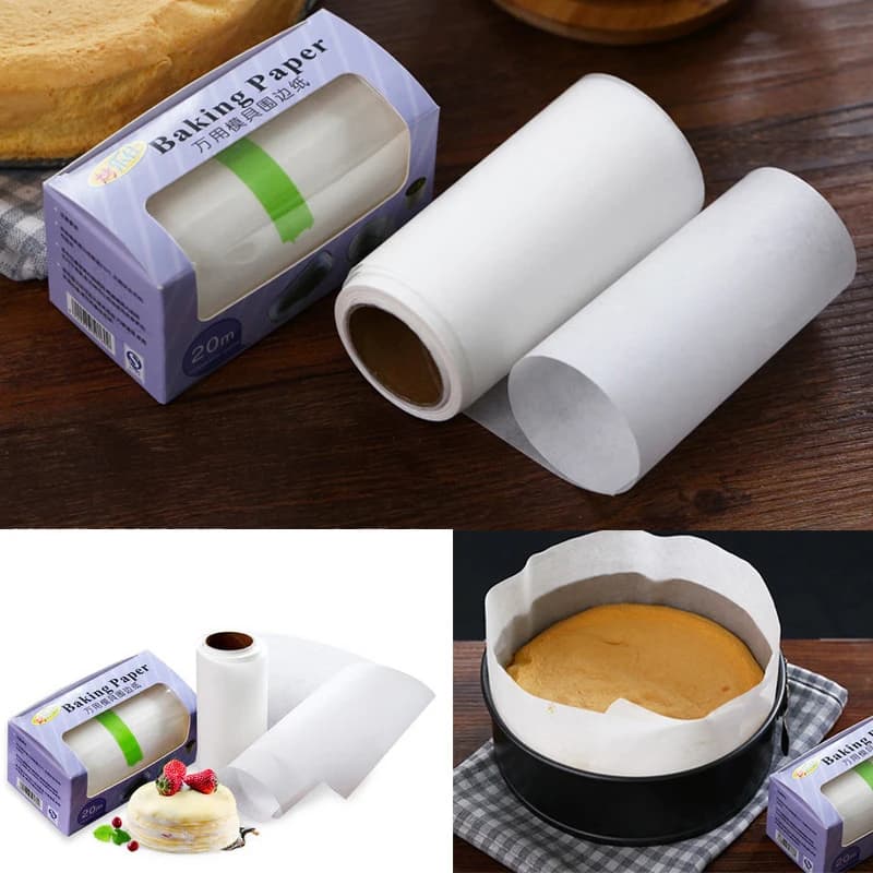 Papier de cuisson antiadhésif pour four à micro-ondes, 1 rouleau, 20m, huile, bords de gâteau, frite