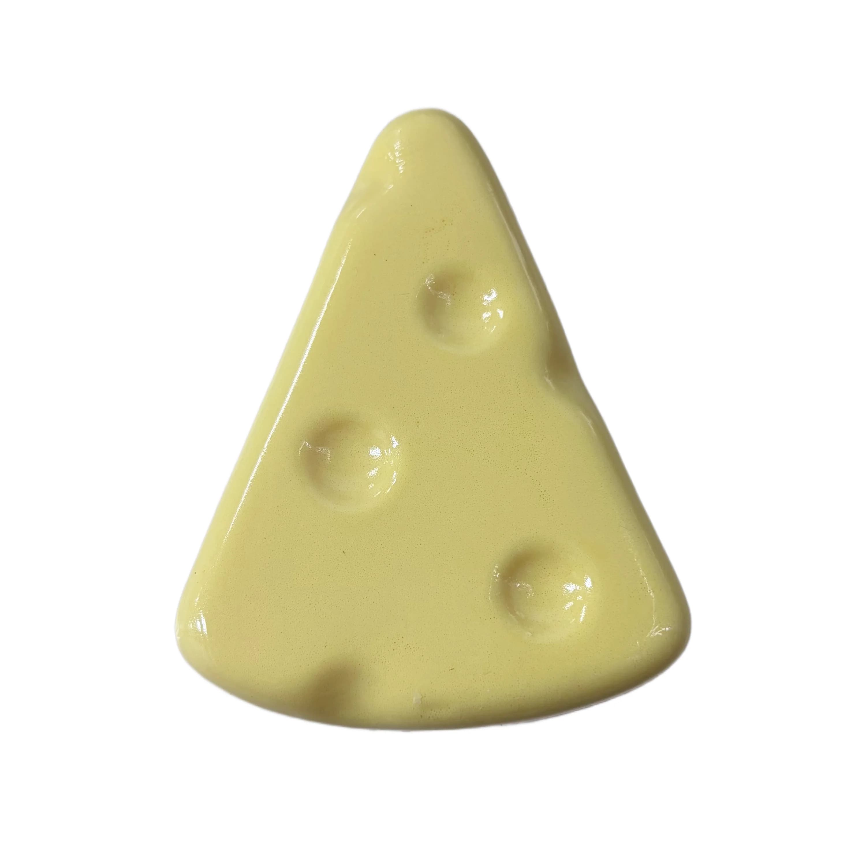 1 pièce Balle anti-stress géante en forme de cube de fromage, compressible, non rebondissante, jouet